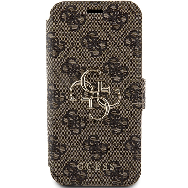 Guess GUBKP15L4GMGBR iPhone 15 Pro 6.1"brązowy/book book 4G Metal Logo