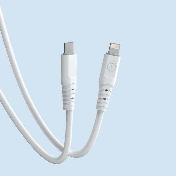 DUDAO CABLE, USB TYPE C CABLE - LIGHTNING 6A 65W PD WHITE (TGL3X)