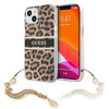 Guess GUHCP13SKBSLEO iPhone 13 mini 5,4"Leopard hardcase Gold Chain