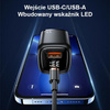 USAMS Ład. siec. 1xUSB-C+1xUSB T46 33W PD3.0 +QC3.0 Fast Charging +kabel U63 USB-C/Lightning biały/white UDTZ02 (USAMS-UD)