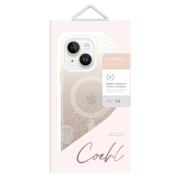 Etui Uniq Coehl Lumino na iPhone 14 - złote