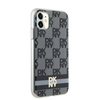 DKNY DKHMN61HCPTSK iPhone 11 / Xr6.1" czarny/black hardcase IML Checkered Mono Pattern & Printed Stripes MagSafe