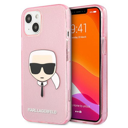 Karl Lagerfeld KLHCP13SKHTUGLP iPhone13 mini 5,4" różowy/pink hardcase Glitter Karl`s Head