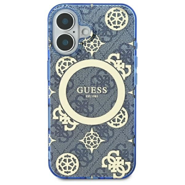 Guess GUHMP16SH4PYEEB iPhone 166.1" niebieski/blue hardcase IML Peony On 4G Background MagSafe