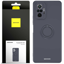 Spacecase Etui Silicone Ring Redmi Note 10 Pro black