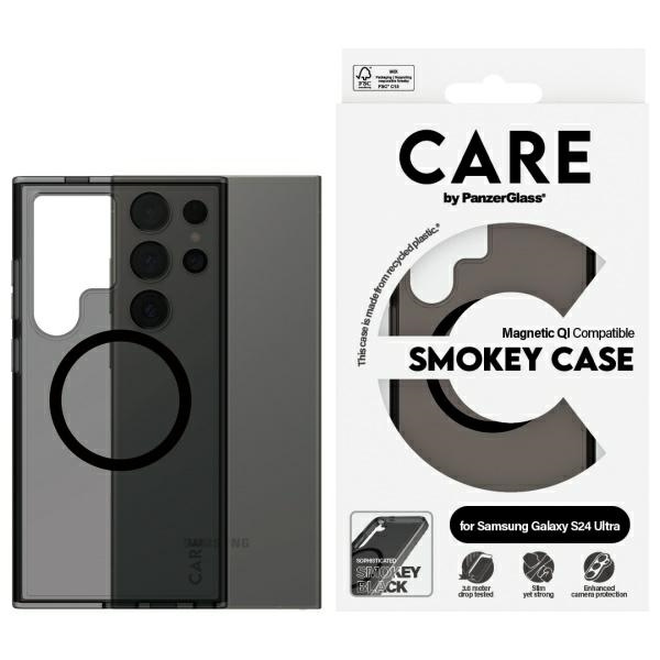 CARE by PanzerGlass Flagship QI Case Sam  S24 Ultra dymny/smoke 1158