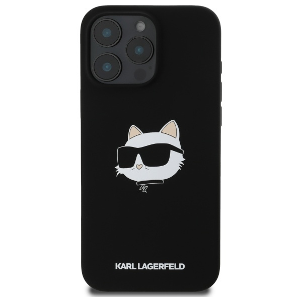 Karl Lagerfeld KLHMP16LSCHPPLK iPhone 16 Pro czarny/black HC MagSafe Sil Choupette Head Print