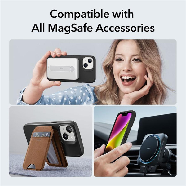 ESR Classic Hybrid Halolock MagSafe iPhone 14 Plus Case - Black