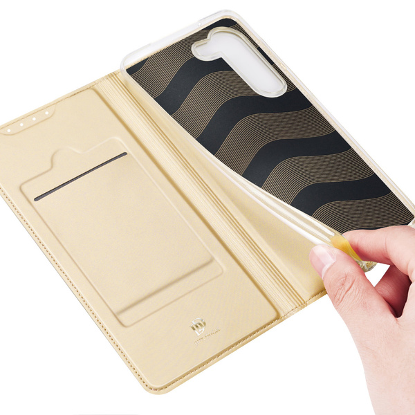 DUX DUCIS SKIN PRO CASE FOR SAMSUNG GALAXY S23 FLIP CARD WALLET STAND GOLD
