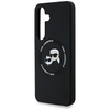 Etui Karl Lagerfeld Silicone Double      Heads And Circle MagSafe do Samsung Galaxy S25+ czarny