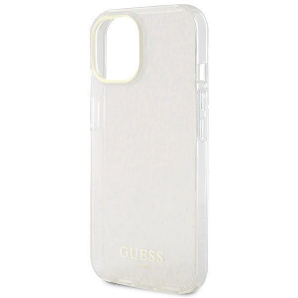 Guess GUHCP15SHDECMP iPhone 15 / 14 / 13 6.1" różowy/pink hardcase IML Faceted Mirror Disco Iridescent