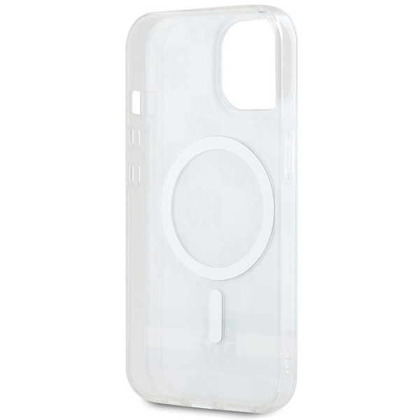 DKNY DKHMP15MHCPTSE iPhone 15 Plus /14 Plus 6.7" beżowy/beige hardcase IML Checkered Mono Pattern & Printed Stripes MagSafe