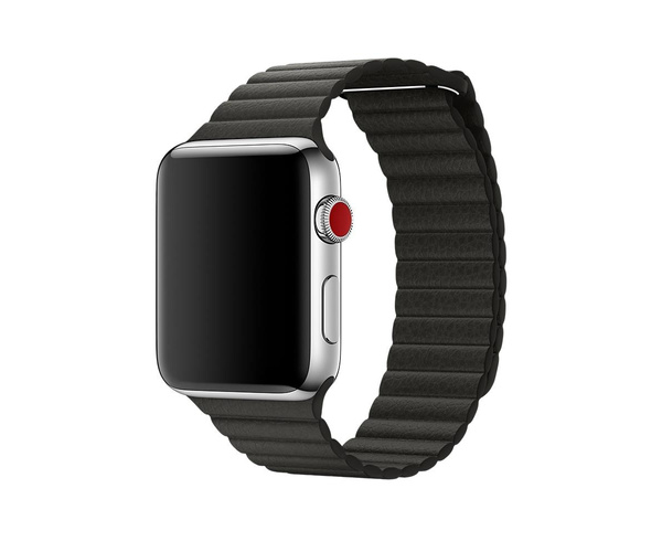 Apple Graphite Leather Band for 44/45/46/49MM Cases - Size M, Original Seal, MQV62ZM/A