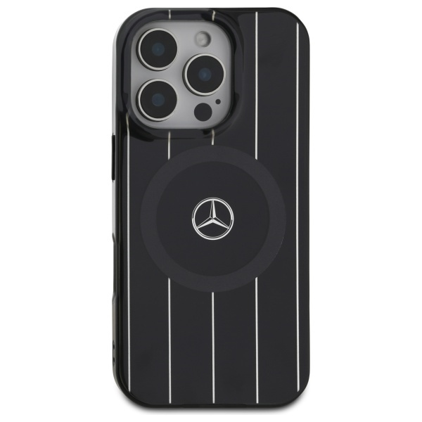 Mercedes MEHMP16X23HRSK iPhone 16 Pro     Max 6.9" czarny/black hardcase MB Double Layer Crossed Lines MagSafe