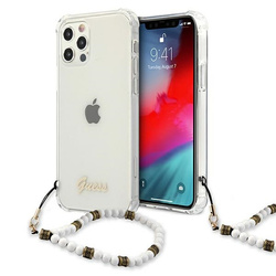 Guess GUHCP12LKPSWH iPhone 12 Pro Max6,7" Transparent hardcase White Pearl