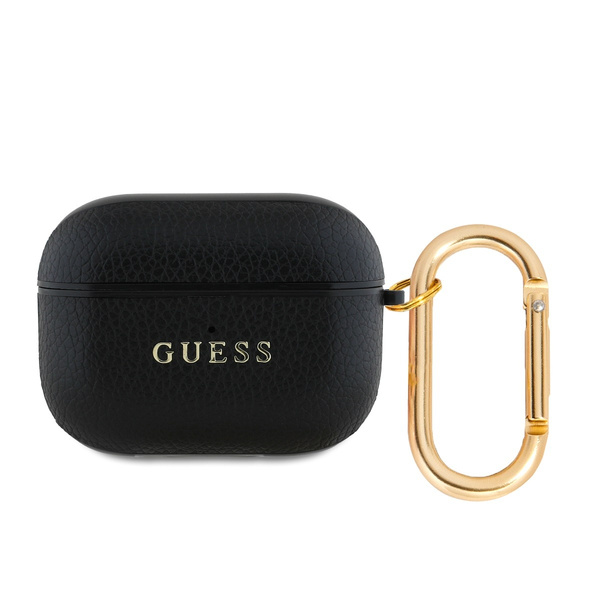 Guess PU Grained Classic Logo Case for AirPods Pro Black