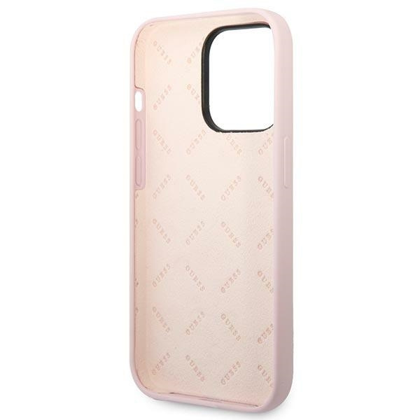 Guess GUHCP14LSLTGU iPhone 14 Pro 6,1" fioletowy/purple hardcase Silicone Triangle