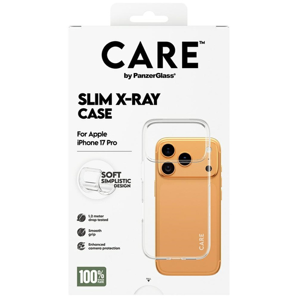 Etui CARE by PanzerGlass Fashionable     X-Ray Soft Basic do iPhone 17 Pro przezroczysty
