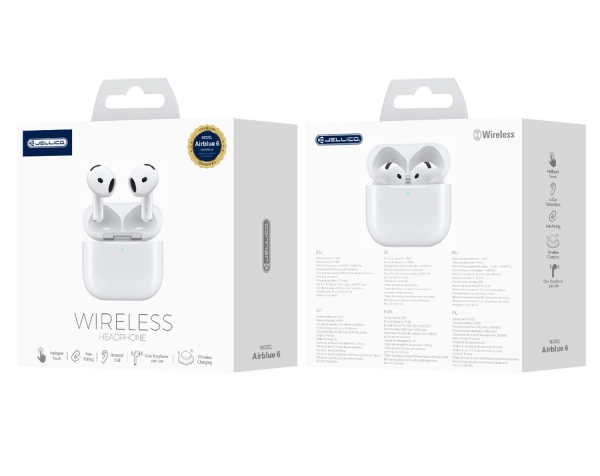 JELLICO wireless earphones AirBlue 6 White