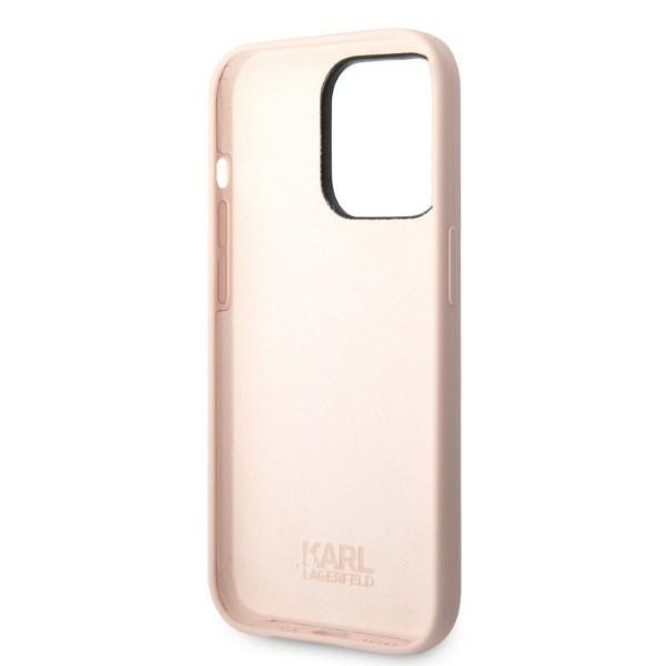 Etui Karl Lagerfeld Silicone Choupette na iPhone 14 Pro - różowe