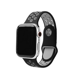 Beline pasek Apple Watch Sport Silicone 38/40/41mm czarno-szary black/gray