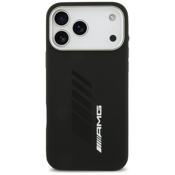 Etui AMG Silicone Oversize Rhombs MagSafe do iPhone 17 Pro Max czarny