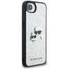 Etui Karl Lagerfeld Fixed Glitter Ikonik Metal Pin do iPhone 16e srebrny