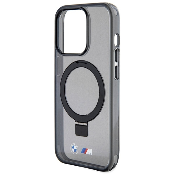 Etui BMW Ring Stand M Collection MagSafe na iPhone 15 Pro - czarne