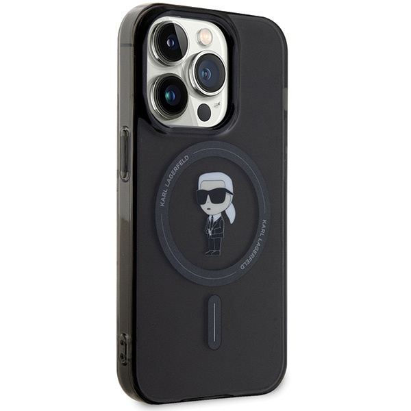 KARL LAGERFELD KLHMP14LHFCKNOK IPHONE 14 PRO 6.1" CZARNY/BLACK HARDCASE IML IKONIK MAGSAFE