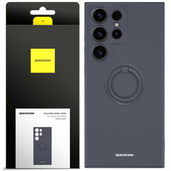 Spacecase Etui Silicone Ring Galaxy S23 Ultra black