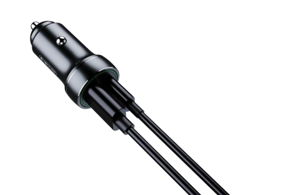 JELLICO ładowarka samochodowa F4 PD 20W 1xUSB-C + 1xUSB QC3.0 + kabel USB-C Czarny