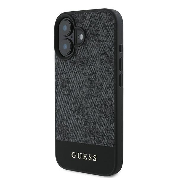 Guess GUHCP16MG4GLGR iPhone 16 Plus 6.7" szary/grey hardcase 4G Bottom Stripe