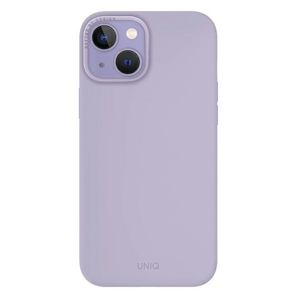 Etui Uniq Lino na iPhone 14 Plus - liliowe