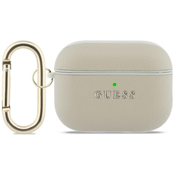 Etui Guess Grained Classic Logo Hook do  AirPods Pro 3 złoty