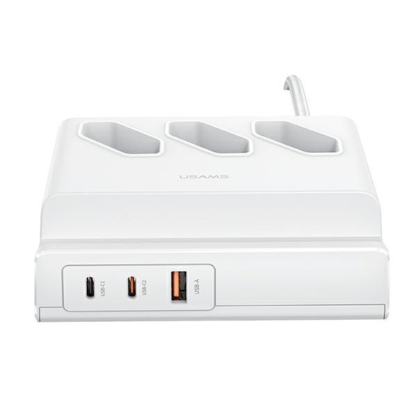 USAMS ŁAD. SIEC. 1XUSB T22 18W 3A QC3.0 + KABEL USB-C 1M BIAŁY /WHITE T48OCLN01