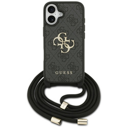 Etui Guess 4G Big Logo Cord Stap         Crossbody do iPhone 17 czarny