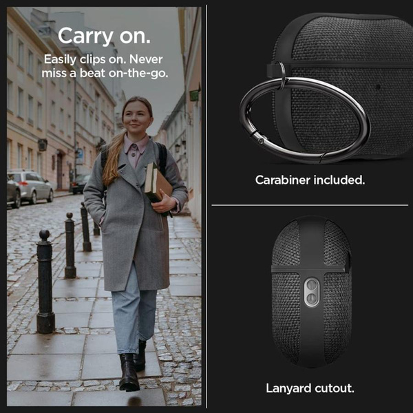 Etui Spigen Urban Fit na Apple AirPods Pro 1 / 2 - czarne