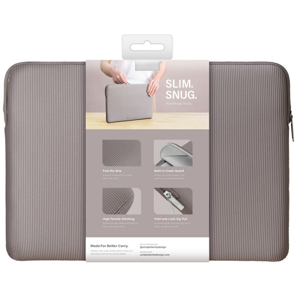 Torba na laptopa UNIQ Cyprus Ridge       Edition Laptop Sleeve 14" water-resistant neoprene szary