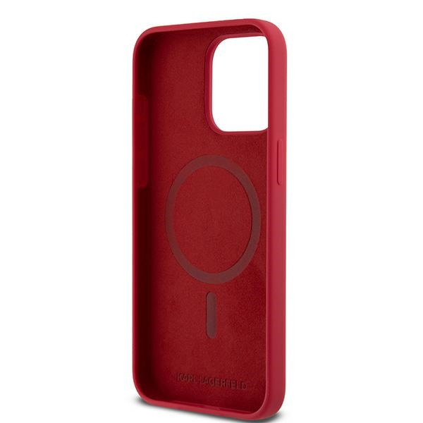 KARL LAGERFELD KLHMP15XSCMKCRHR IPHONE 15 PRO MAX 6.7" CZERWONY/RED HARDCASE SILICONE KARL & CHOUPETTE RING MAGSAFE