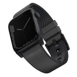 Pasek UNIQ Straden Leather Hybrid Strap na Apple Watch 1/2/3/4/5/6/7/8/SE/SE2/Ultra 42/44/45/49mm - szary