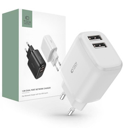 TECH-PROTECT C12W 2-PORT NETWORK CHARGER  2.4A WHITE