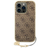 Guess GUHCP14LGF4GBR iPhone 14 Pro6,1" brązowy/brown hardcase 4G Charms Collection