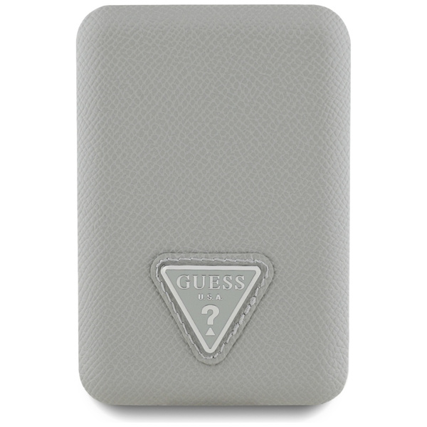 Powerbank indukcyjny Guess Grained       Triangle 5000mAh 15W USB-C MagSafe beżowy