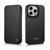 ICARER CE PREMIUM LEATHER FOLIO CASE IPHONE 14 PRO MAGNETIC FLIP LEATHER FOLIO CASE MAGSAFE BLACK (WMI14220714-BK)