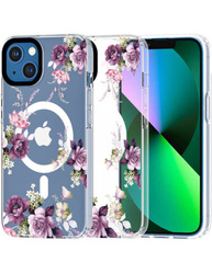 ETUI TECH-PROTECT MAGMOOD MAGSAFE APPLE IPHONE 13 SPRING FLORAL