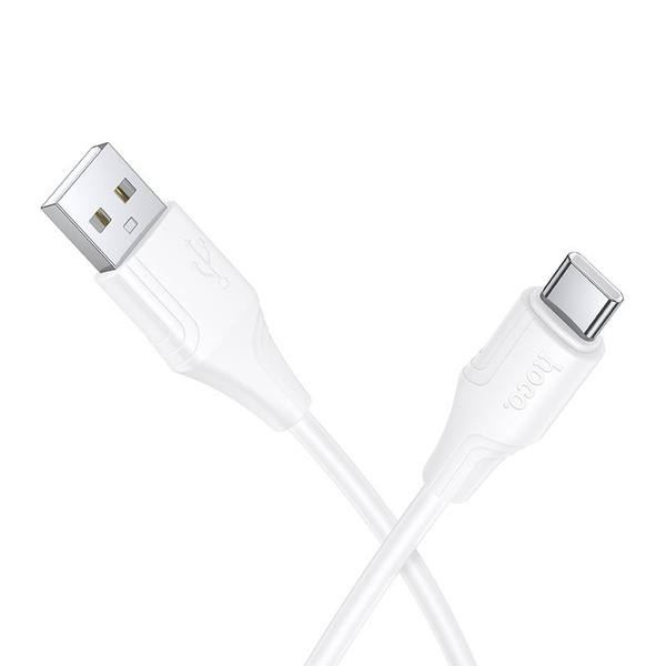 Kabel Silikonowy USB A do USB C Hoco 3A 1 m X124 biały