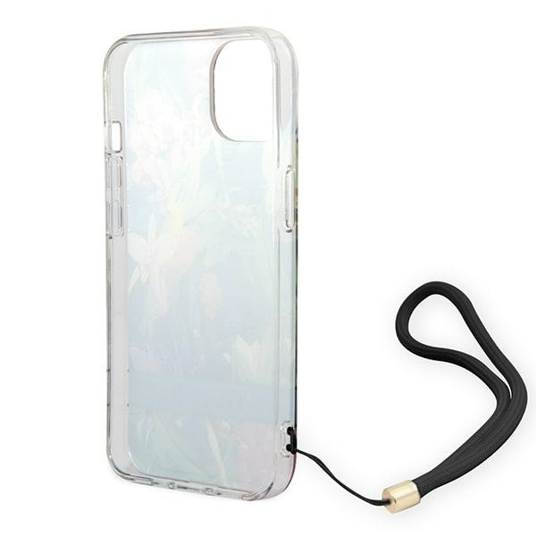 Guess GUOHCP14MHFLSB iPhone 14 Plus / 15 Plus 6.7" niebieski/blue hardcase Flower Strap
