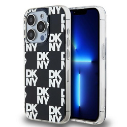 DKNY DKHCP15LHDLCEK iPhone 15 Pro6.1" czarny/black hardcase IML Checkered Mono Pattern
