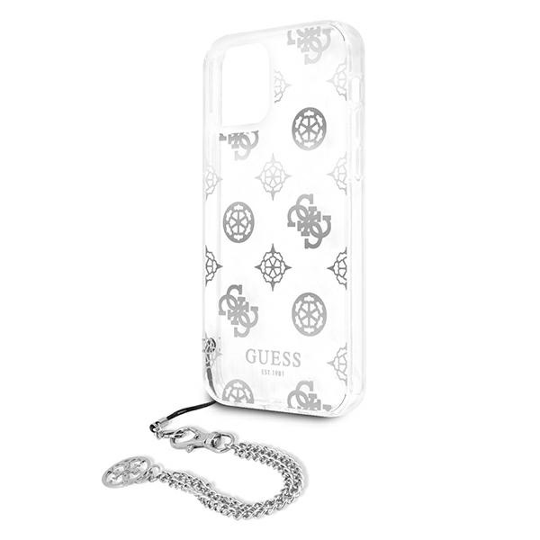 Guess GUHCP12LKSPESI iPhone 12 Pro Max6,7" srebrny/silver hardcase Peony Chain Collection
