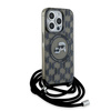 KARL LAGERFELD KLHMP15LHCKCKLCK IPHONE 15 PRO 6.1" BLACK/BLACK HARDCASE IML CROSSBODY MONOGRAM KARL & CHOUPETTE HEAD MAGSAFE
